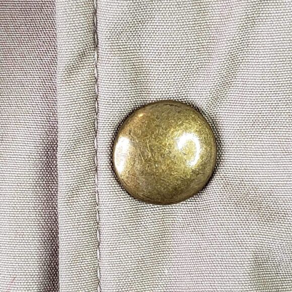 Woolrich Vintage Coat Trench Wool Lined Khaki Men’s Size Large L - Picture 6 of 11